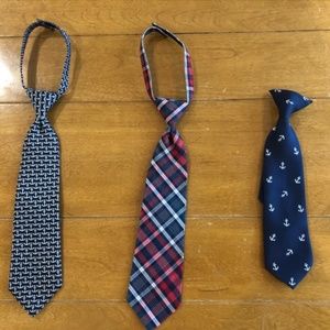 Lot of 3 Boys Neck Ties - Janie and Jack & Cherokee - Sz Up to 3